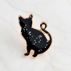 Значок Черный кот