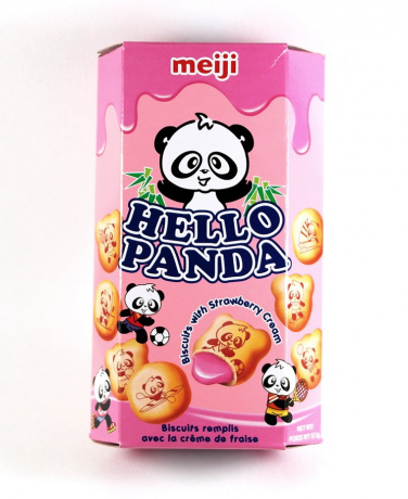 Печенье Meiji Hello Panda с клубничной начинкой
