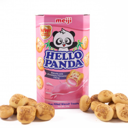 Печенье Meiji Hello Panda с клубничной начинкой